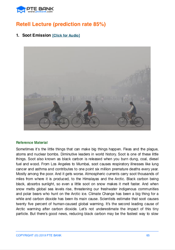 pte rl retell lecture