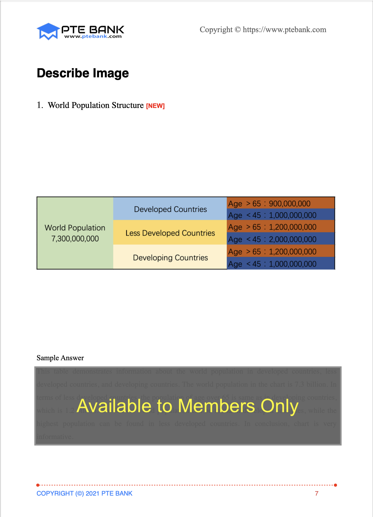 World Population Structure PTE DI