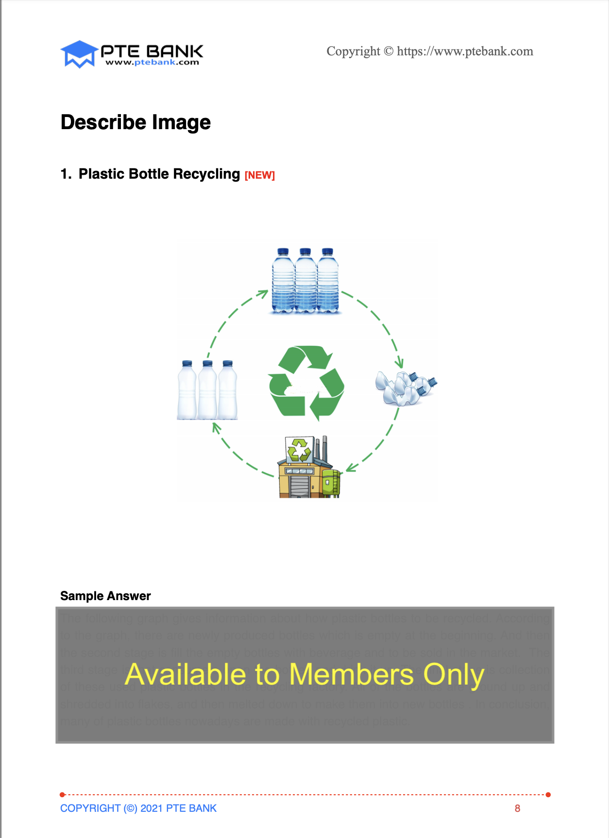 Plastic Bottle Recycling PTE DI