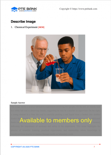 PTE Describe Image Chemical Experiment